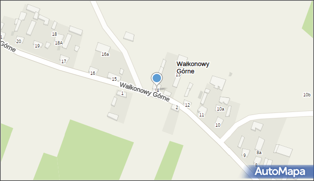 Wałkonowy Górne, Wałkonowy Górne, 14, mapa Wałkonowy Górne