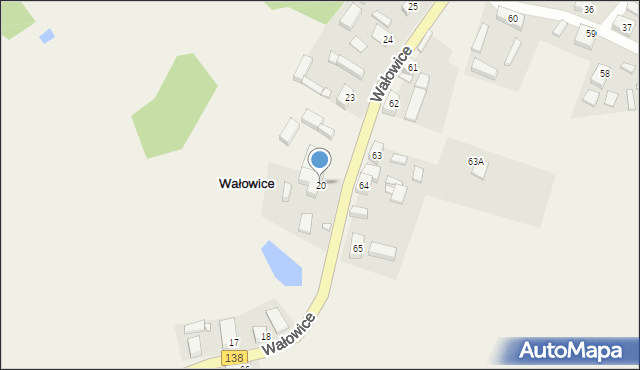 Wałowice, Wałowice, 20, mapa Wałowice