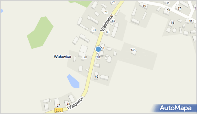 Wałowice, Wałowice, 64, mapa Wałowice