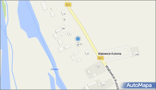 Wałowice-Kolonia, Wałowice-Kolonia, 8, mapa Wałowice-Kolonia