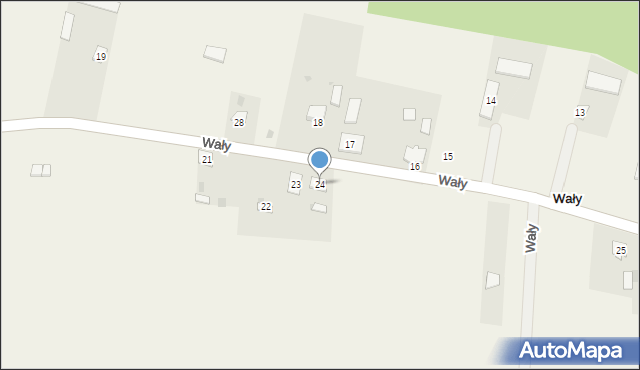 Wały, Wały, 24, mapa Wały