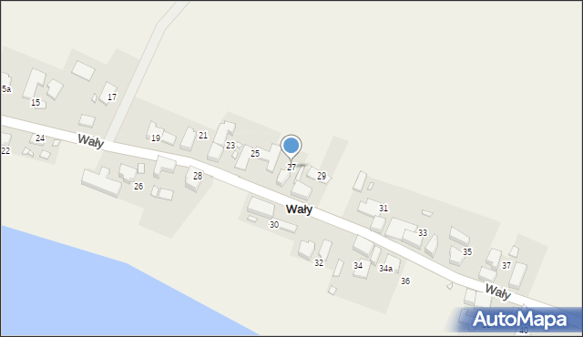 Wały, Wały, 27, mapa Wały