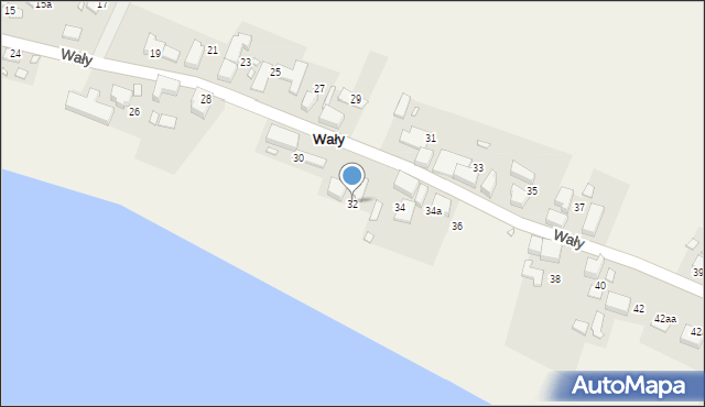 Wały, Wały, 32, mapa Wały