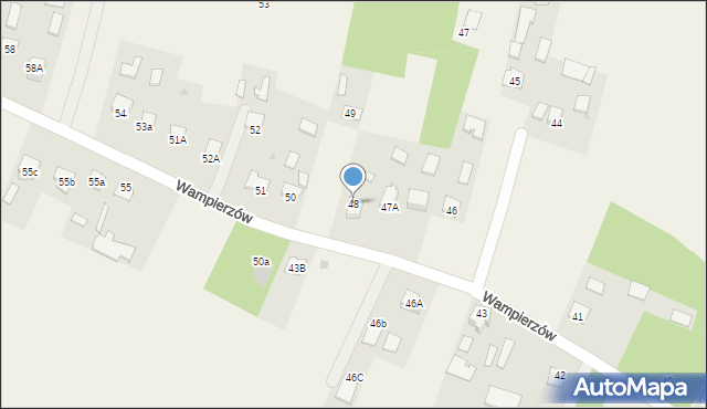 Wampierzów, Wampierzów, 48, mapa Wampierzów