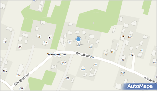 Wampierzów, Wampierzów, 69, mapa Wampierzów