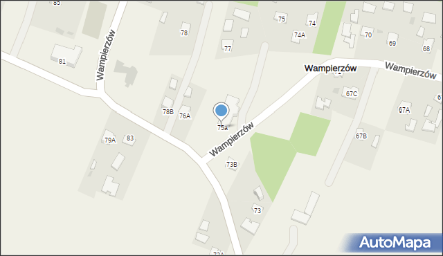 Wampierzów, Wampierzów, 75a, mapa Wampierzów