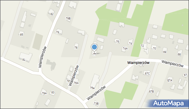 Wampierzów, Wampierzów, 77, mapa Wampierzów