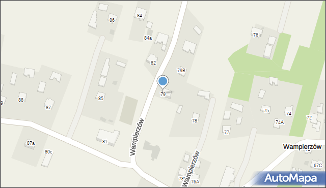 Wampierzów, Wampierzów, 79, mapa Wampierzów