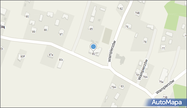 Wampierzów, Wampierzów, 81, mapa Wampierzów