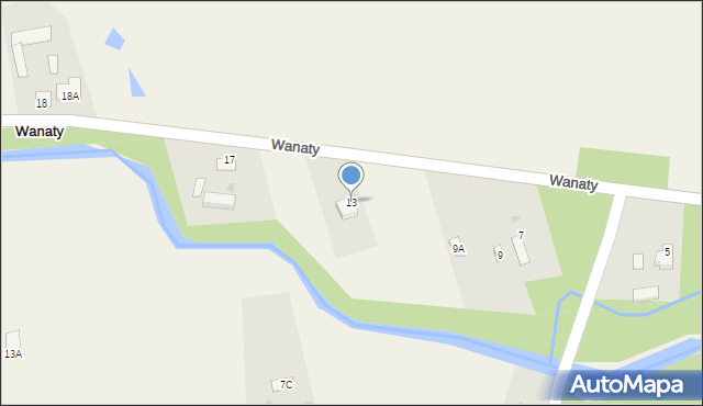 Wanaty, Wanaty, 13, mapa Wanaty