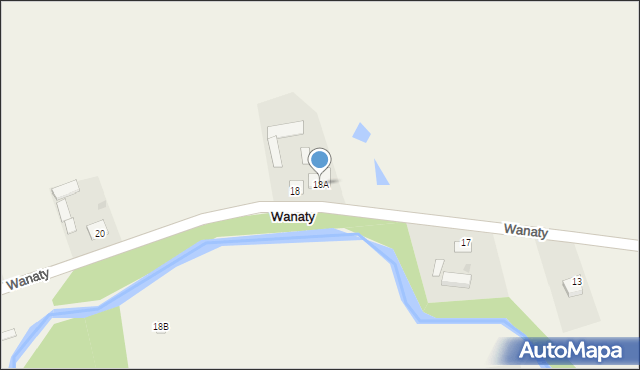 Wanaty, Wanaty, 18A, mapa Wanaty