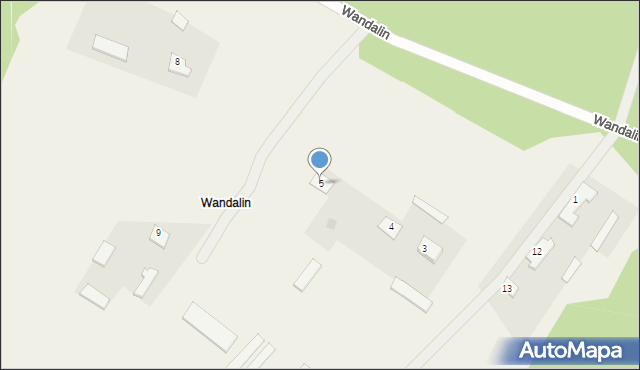 Wandalin, Wandalin, 5, mapa Wandalin