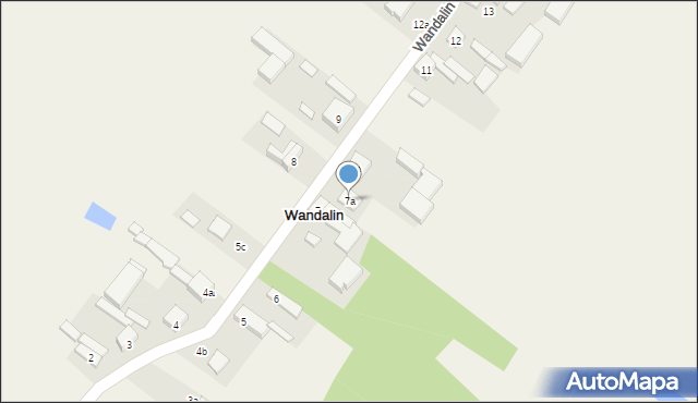 Wandalin, Wandalin, 7a, mapa Wandalin