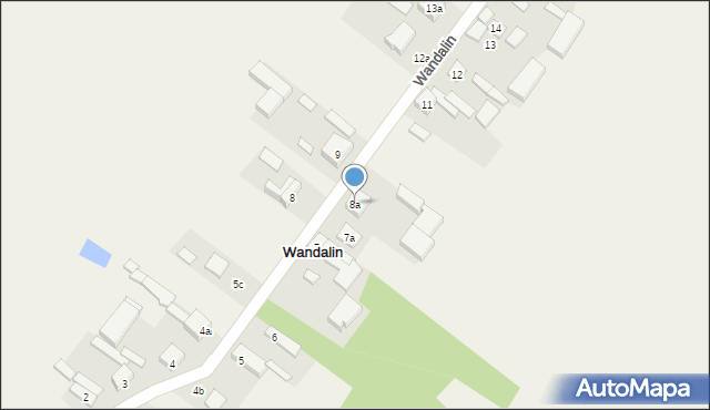 Wandalin, Wandalin, 8a, mapa Wandalin