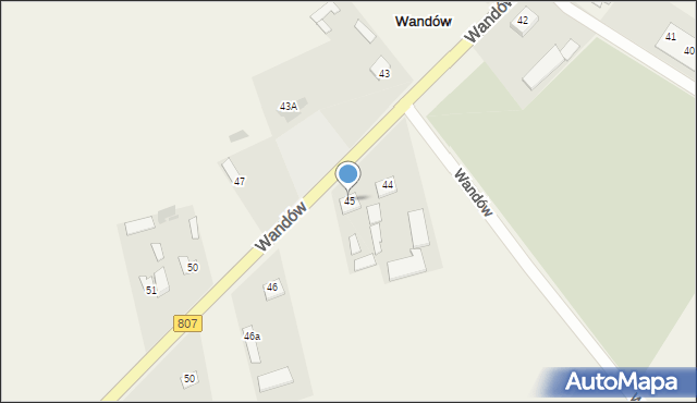 Wandów, Wandów, 45, mapa Wandów