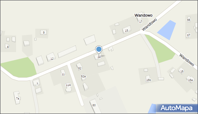 Wandowo, Wandowo, 14, mapa Wandowo