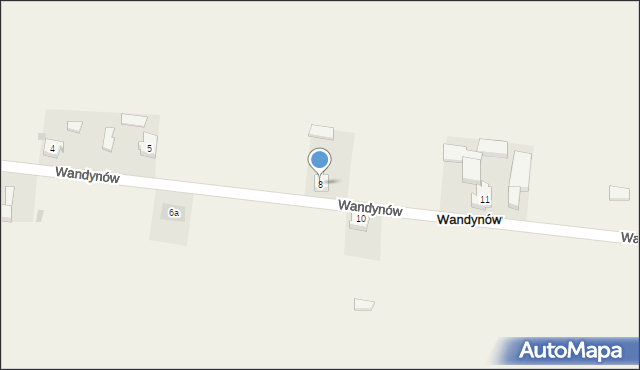 Wandynów, Wandynów, 8, mapa Wandynów