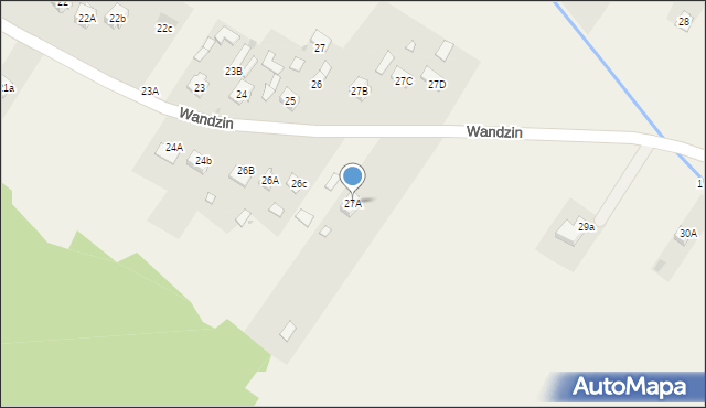 Wandzin, Wandzin, 27A, mapa Wandzin