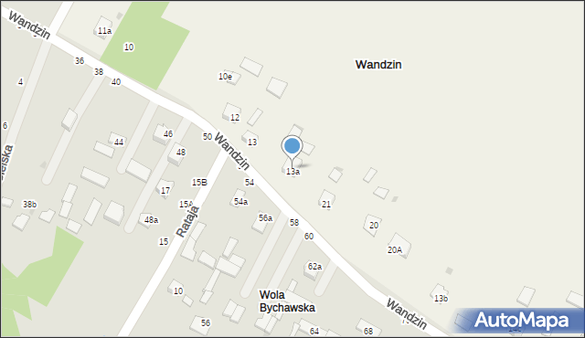 Wandzin, Wandzin, 13a, mapa Wandzin