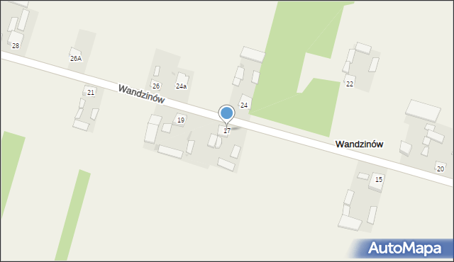 Wandzinów, Wandzinów, 17, mapa Wandzinów