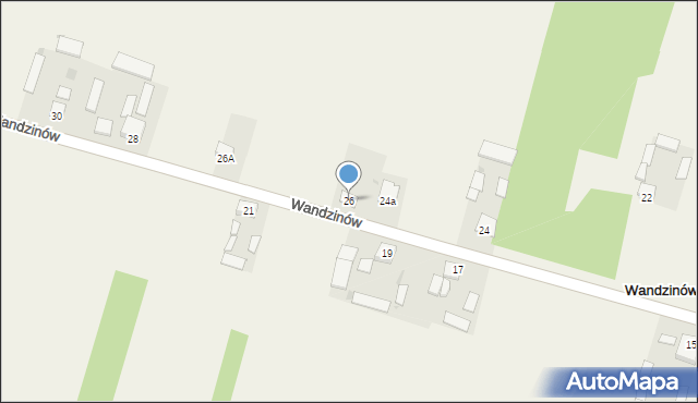 Wandzinów, Wandzinów, 26, mapa Wandzinów