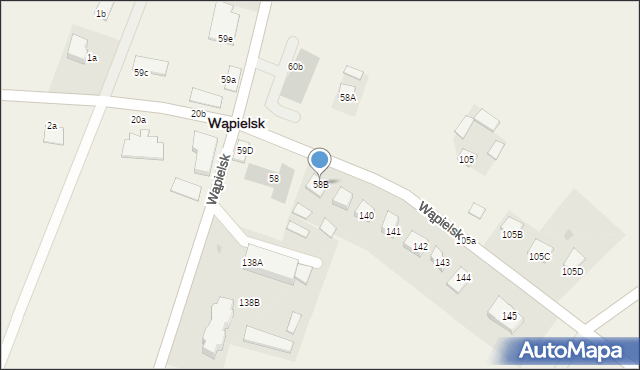 Wąpielsk, Wąpielsk, 58B, mapa Wąpielsk