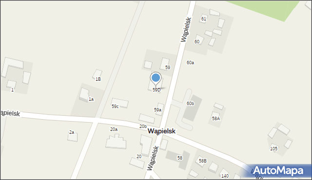 Wąpielsk, Wąpielsk, 59D, mapa Wąpielsk