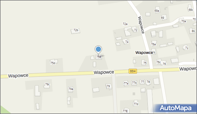 Wapowce, Wapowce, 75B, mapa Wapowce