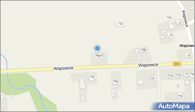 Wapowce, Wapowce, 75d, mapa Wapowce