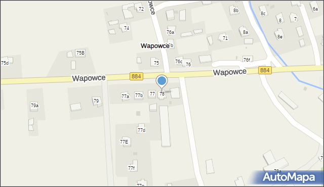 Wapowce, Wapowce, 78, mapa Wapowce