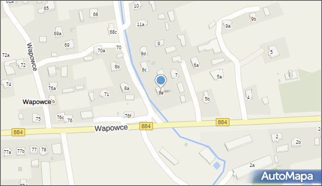 Wapowce, Wapowce, 8e, mapa Wapowce