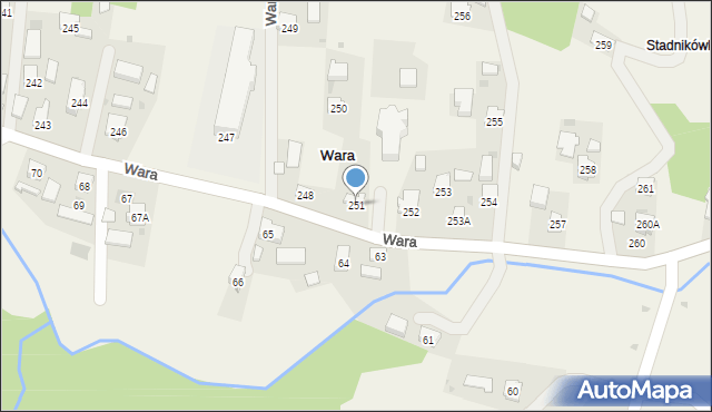 Wara, Wara, 251, mapa Wara