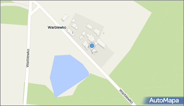 Warblewko, Warblewko, 1, mapa Warblewko