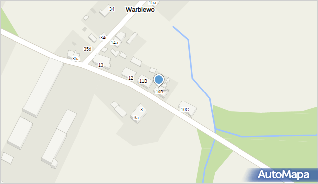 Warblewo, Warblewo, 10B, mapa Warblewo