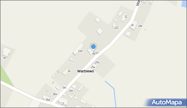 Warblewo, Warblewo, 33, mapa Warblewo