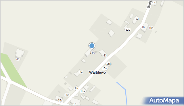 Warblewo, Warblewo, 33A, mapa Warblewo