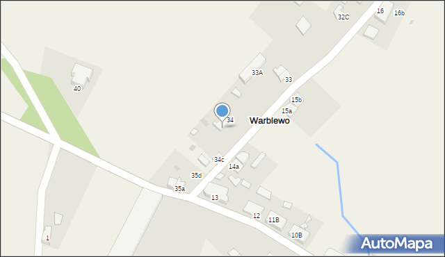 Warblewo, Warblewo, 34b, mapa Warblewo