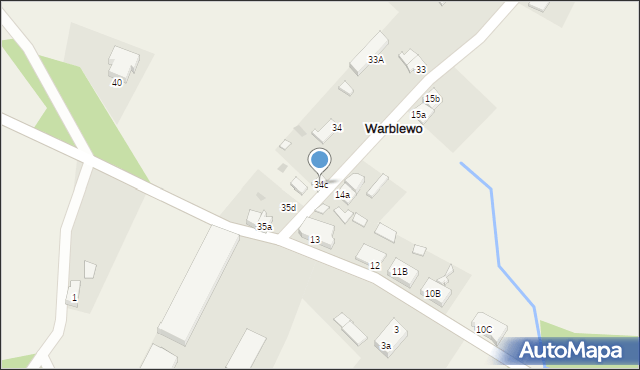 Warblewo, Warblewo, 34c, mapa Warblewo