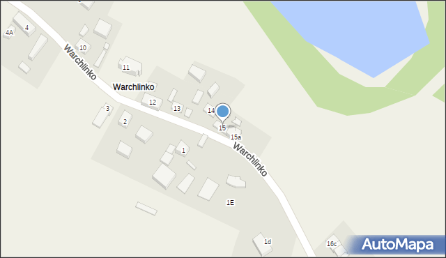 Warchlinko, Warchlinko, 15, mapa Warchlinko