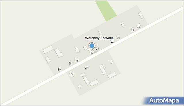 Warchoły, Warchoły, 22, mapa Warchoły