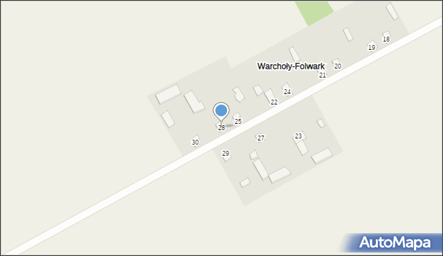 Warchoły, Warchoły, 28, mapa Warchoły