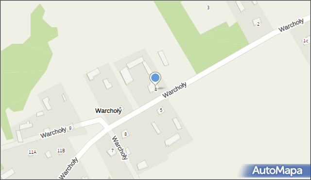 Warchoły, Warchoły, 4, mapa Warchoły