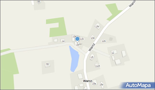 Warcz, Warcz, 13, mapa Warcz