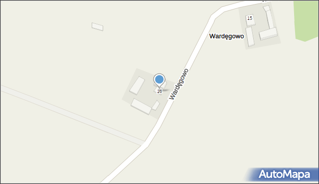 Wardęgowo, Wardęgowo, 16, mapa Wardęgowo