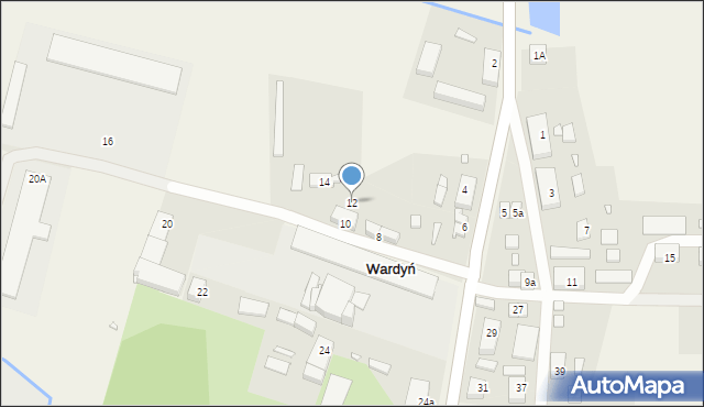 Wardyń, Wardyń, 12, mapa Wardyń