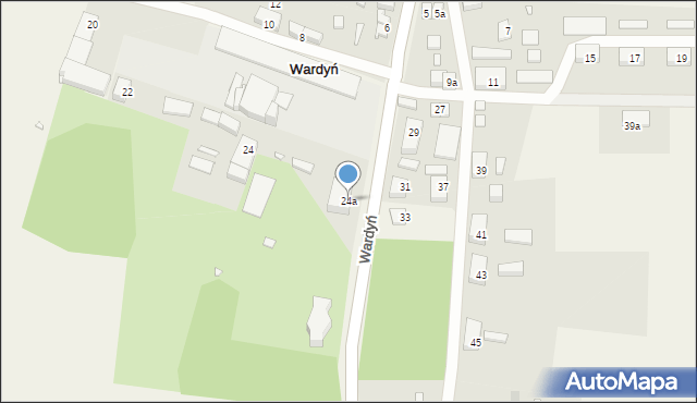 Wardyń, Wardyń, 24a, mapa Wardyń