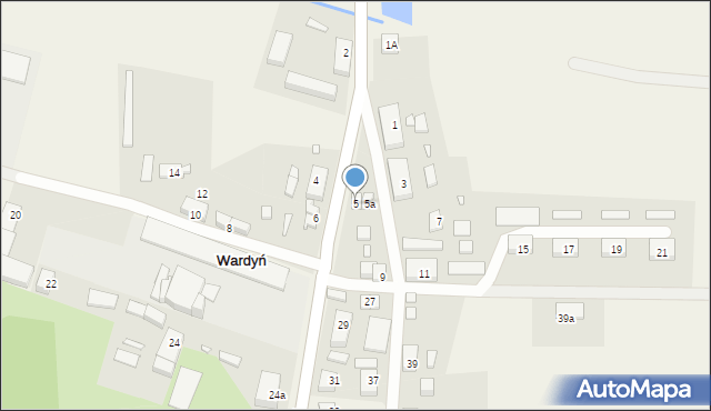 Wardyń, Wardyń, 5, mapa Wardyń