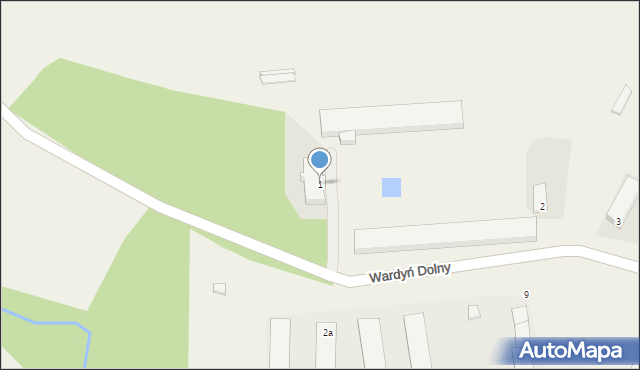 Wardyń Dolny, Wardyń Dolny, 1, mapa Wardyń Dolny