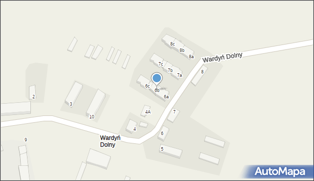 Wardyń Dolny, Wardyń Dolny, 6b, mapa Wardyń Dolny