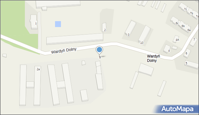 Wardyń Dolny, Wardyń Dolny, 9, mapa Wardyń Dolny